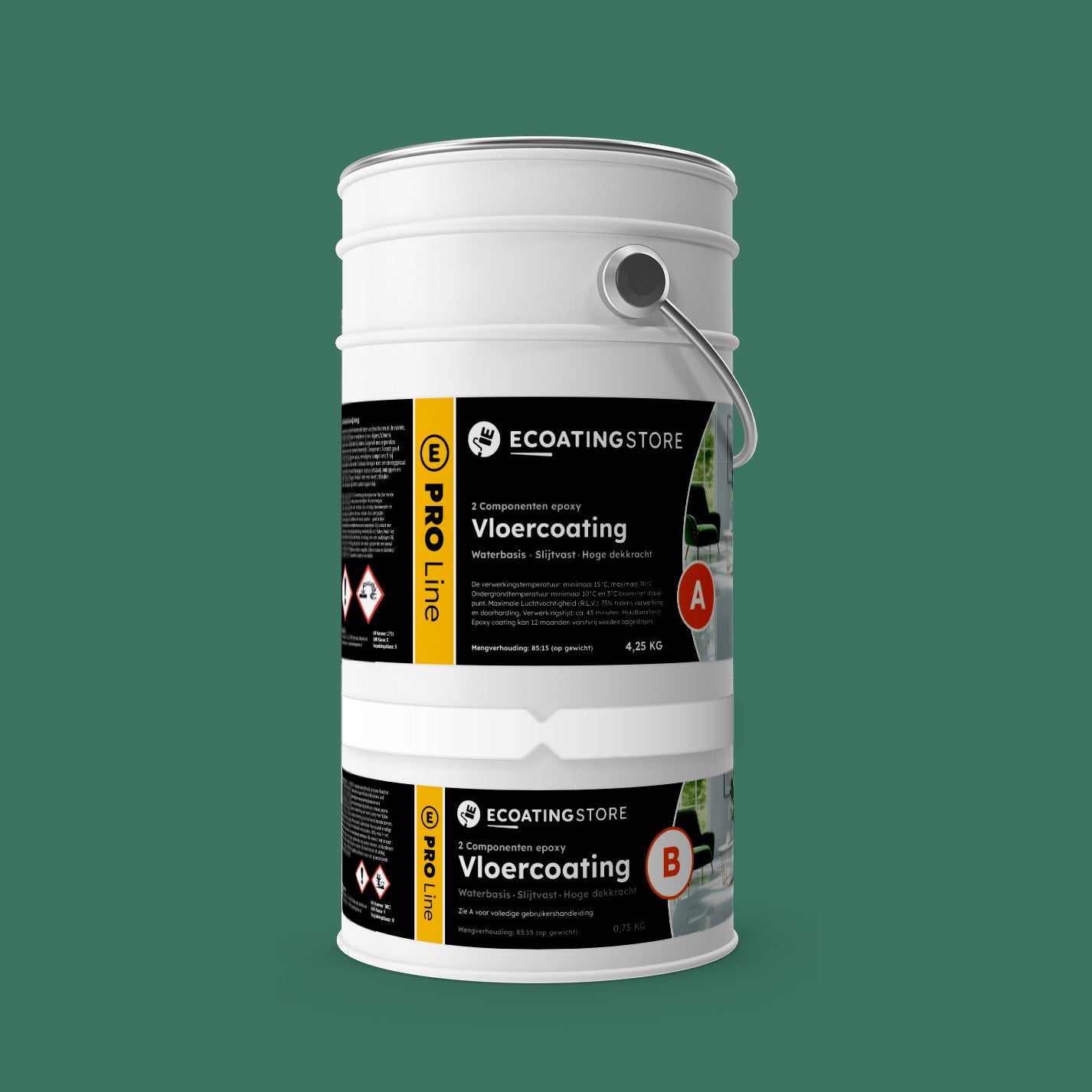 Pintura epoxi suelo garaje - RAL 6000