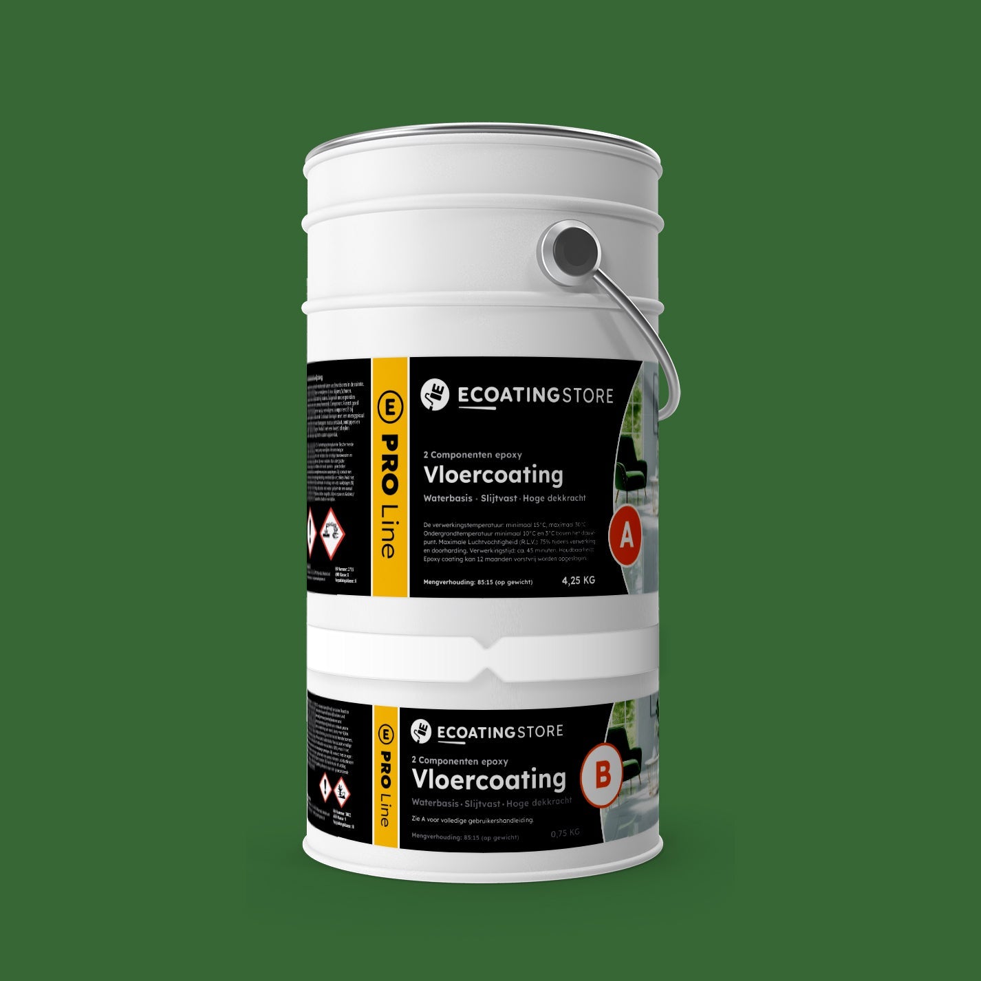 Pintura epoxi suelo garaje - RAL 6001