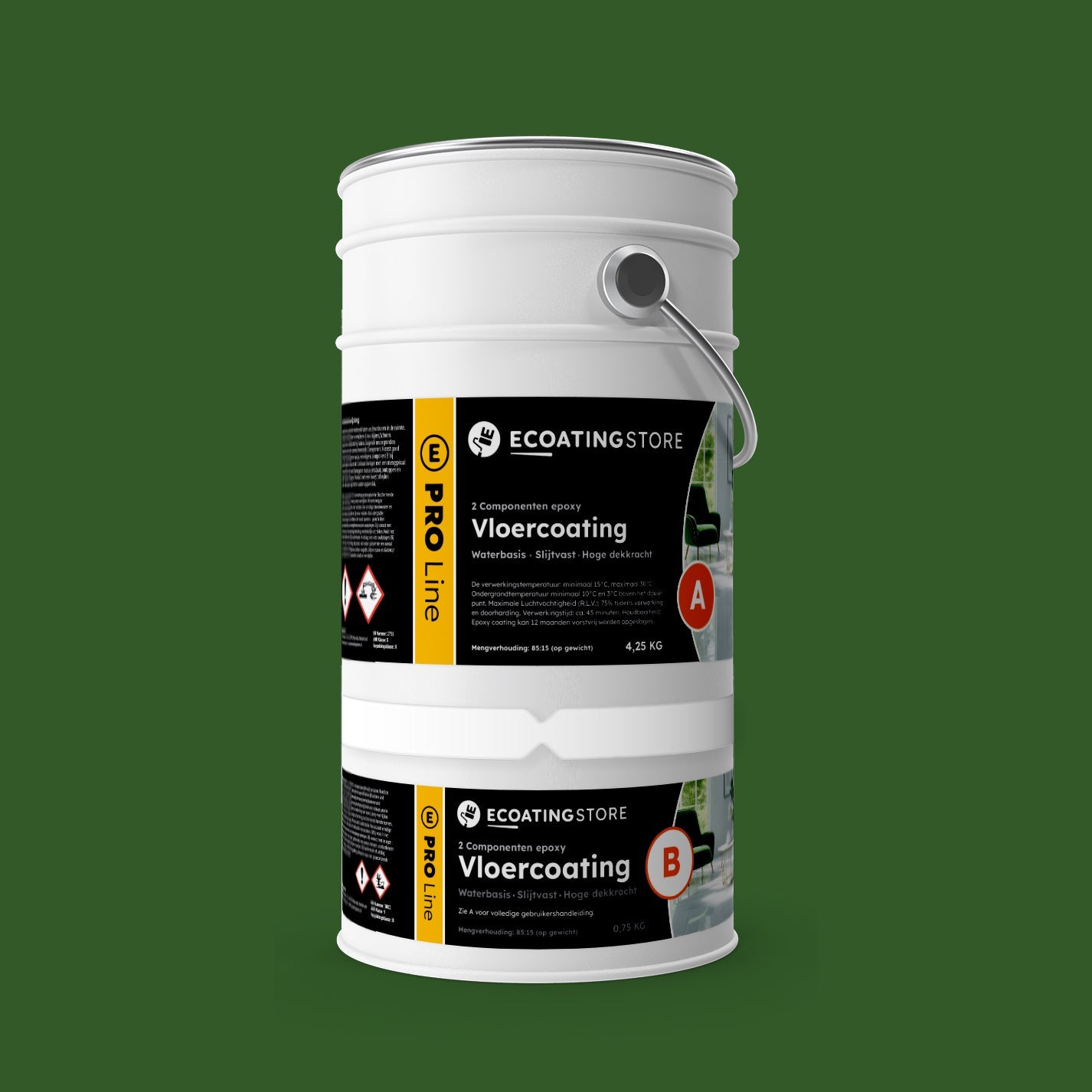 Pintura epoxi suelo garaje - RAL 6002