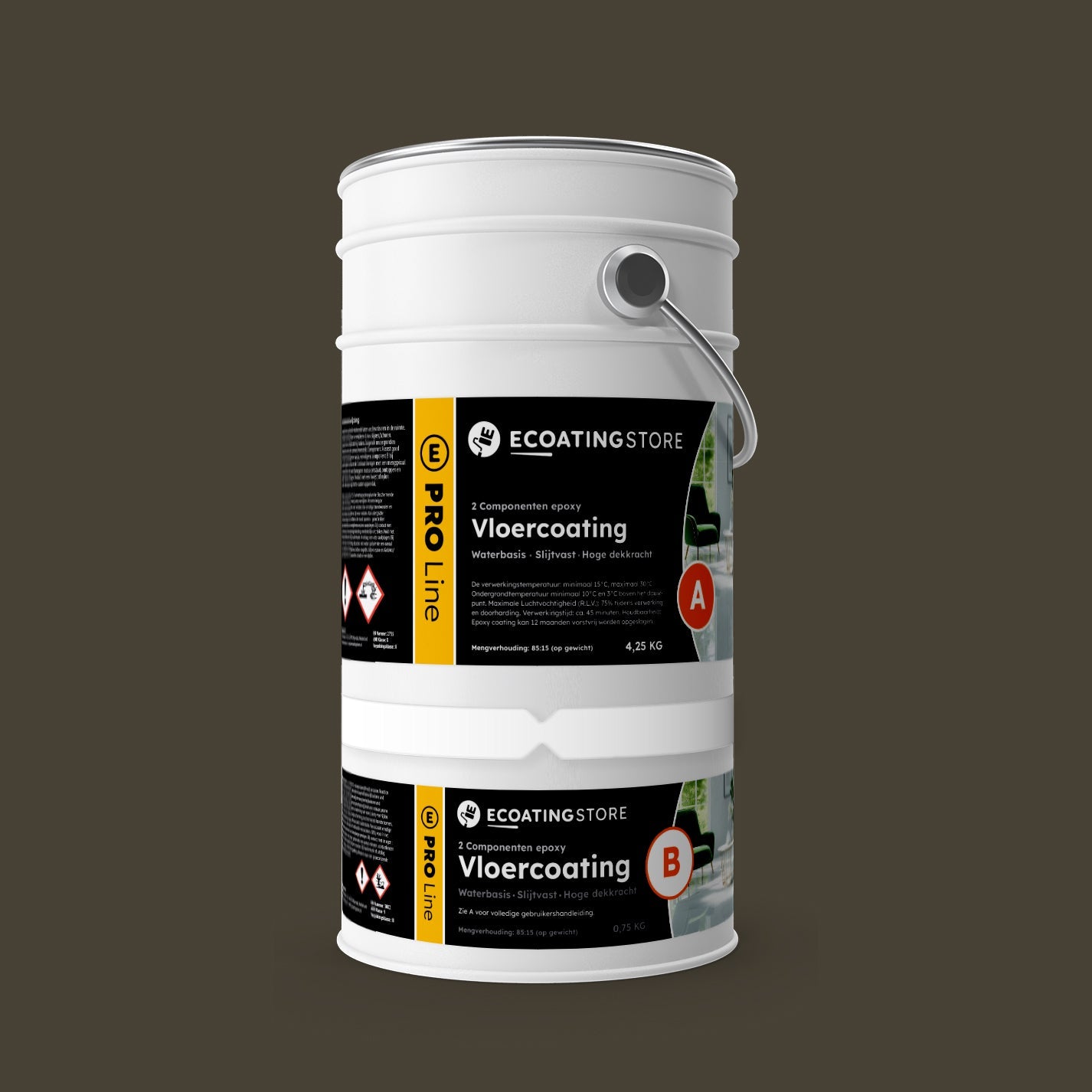 Pintura epoxi suelo garaje - RAL 6014