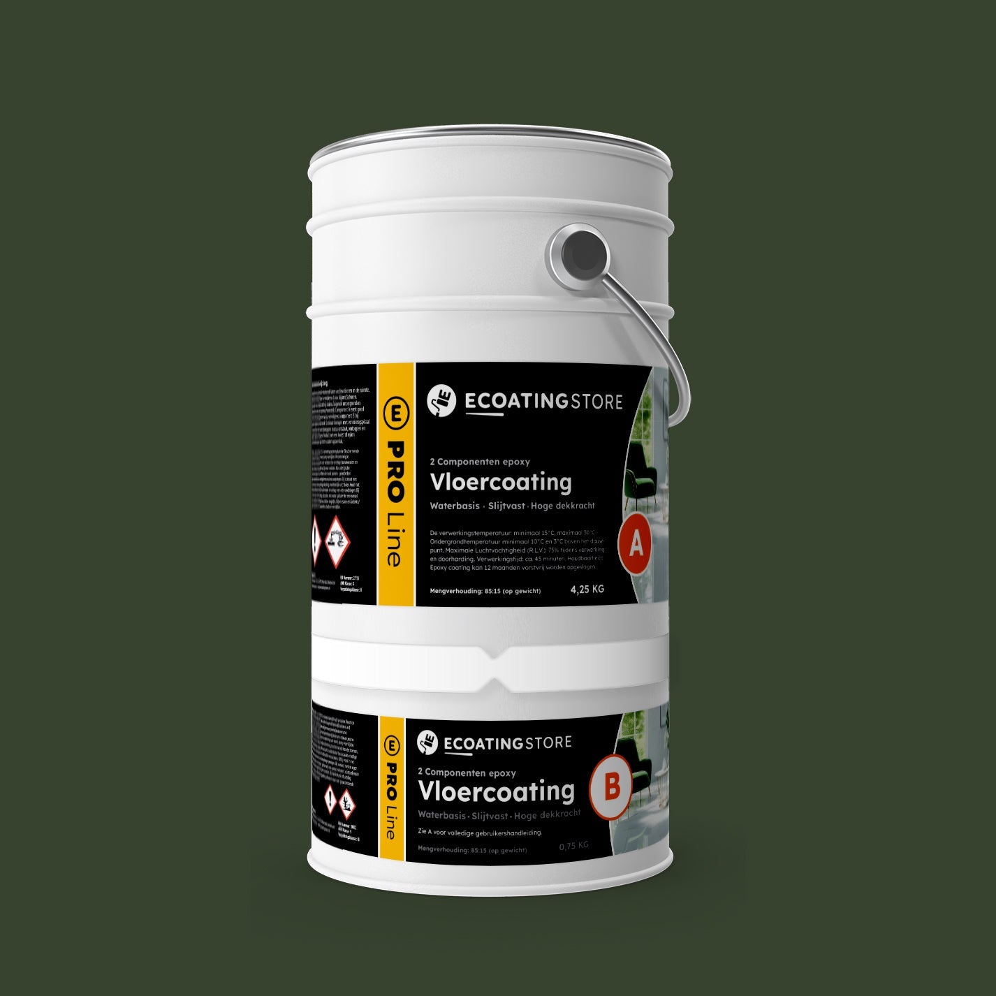 Pintura epoxi suelo garaje - RAL 6020