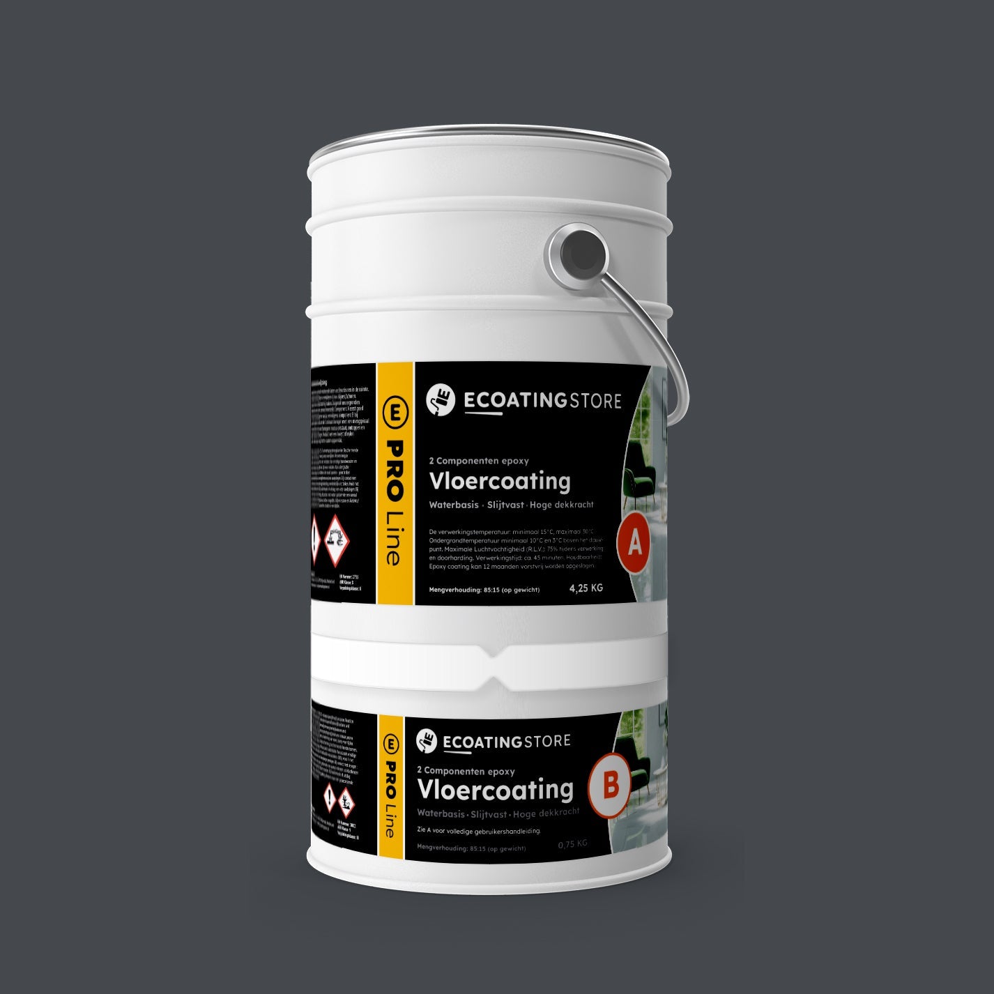 Pintura epoxi suelo garaje - RAL 7024