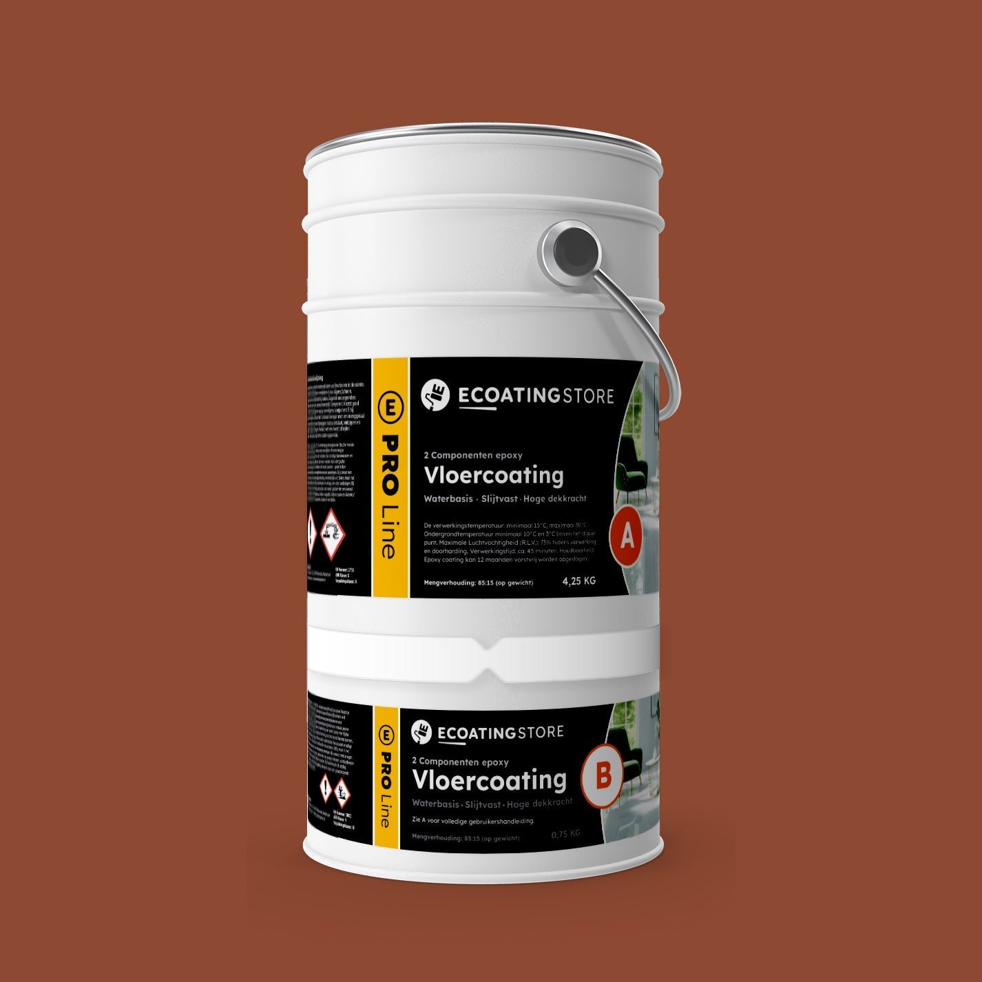 Pintura epoxi - RAL 8004