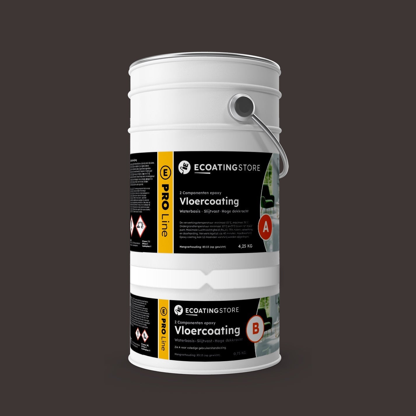 Pintura epoxi - RAL 8019