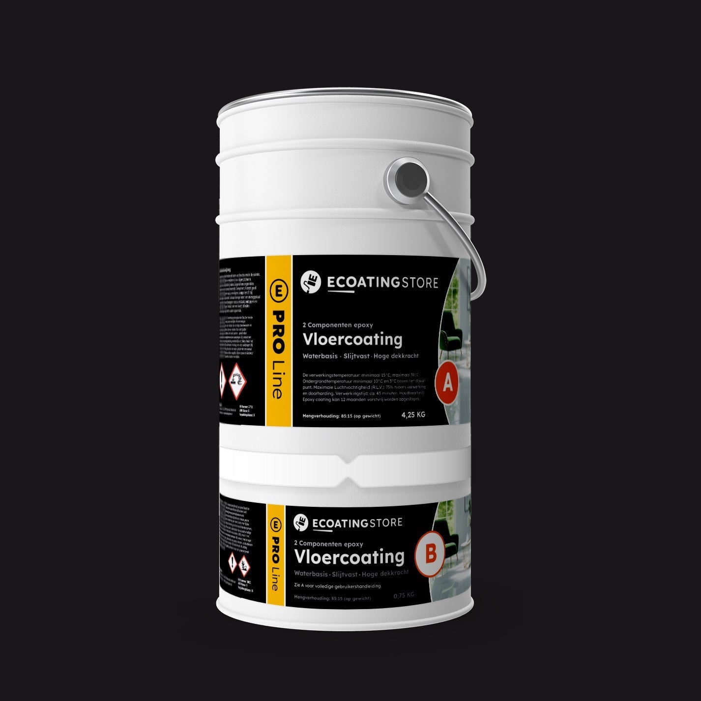 Pintura epoxi suelo garaje - RAL 8022