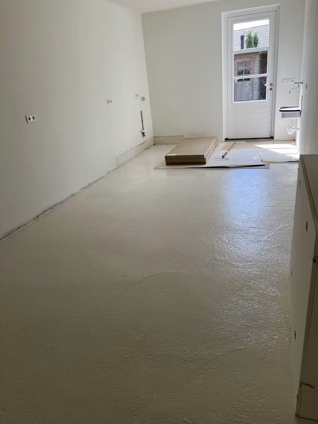 Vloer met epoxy vloercoating