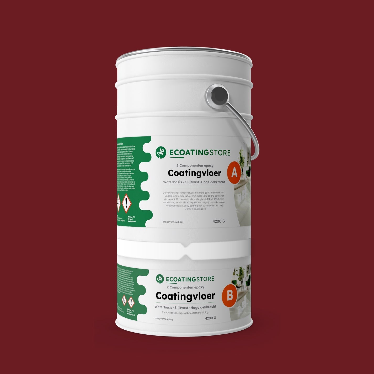 Pintura epoxi - RAL 3004