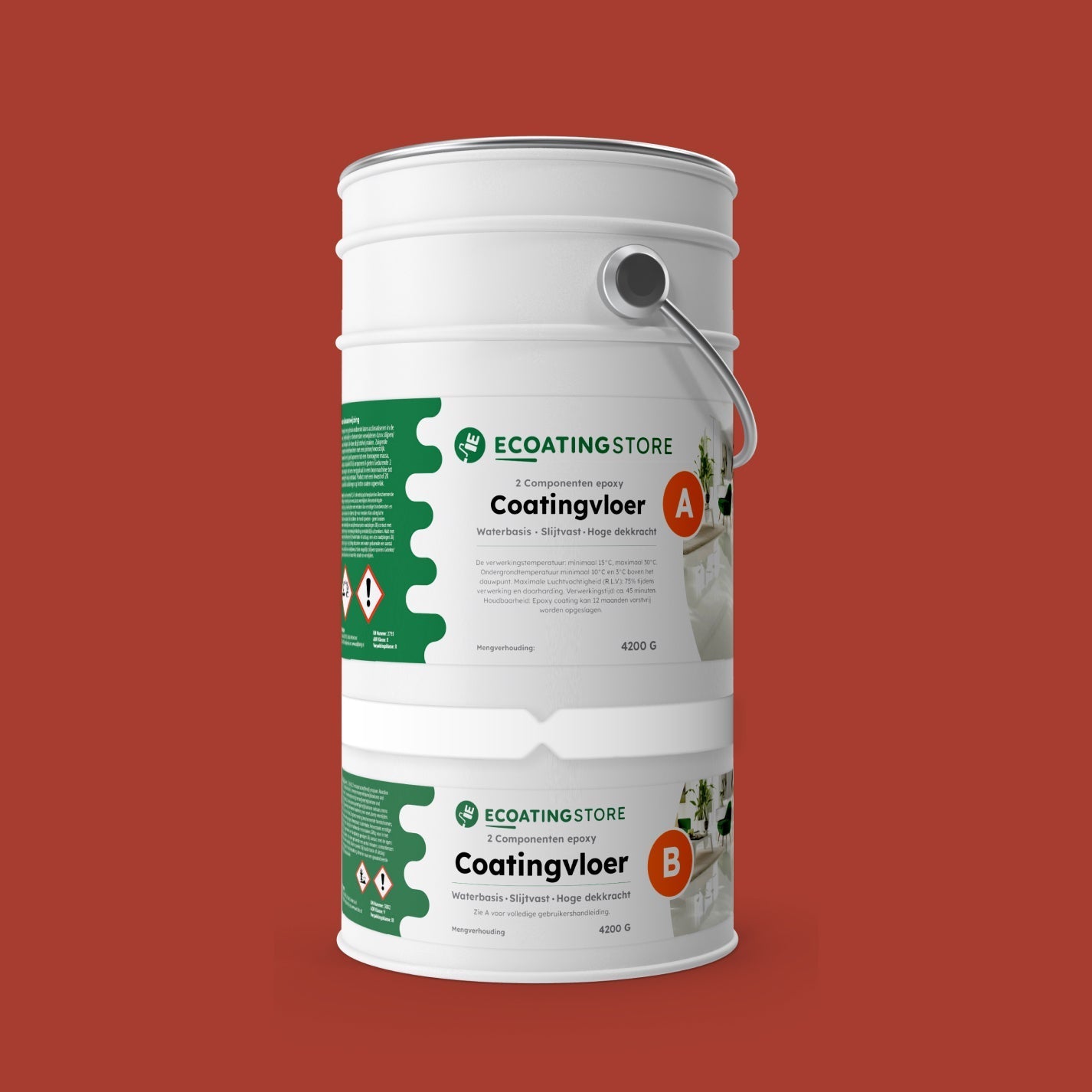 Pintura epoxi - RAL 3016