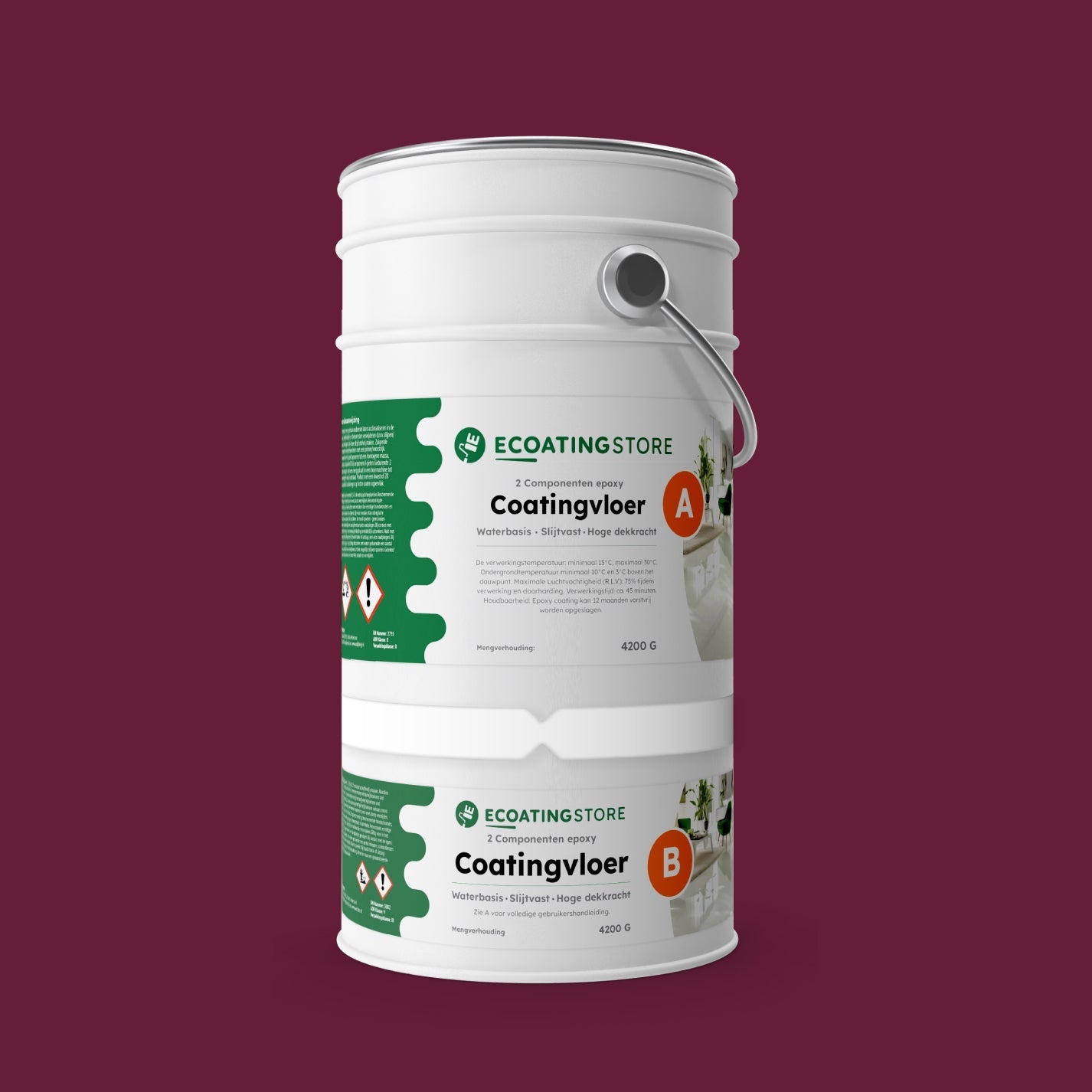 Pintura epoxi - RAL 4004