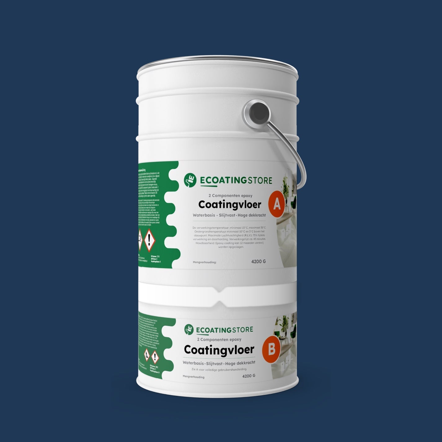 Pintura epoxi - RAL 5003