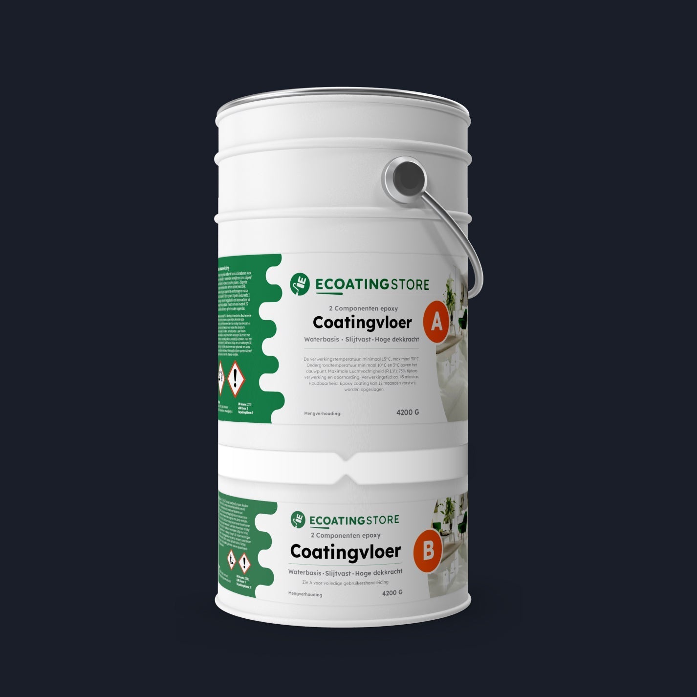 Pintura epoxi - RAL 5004