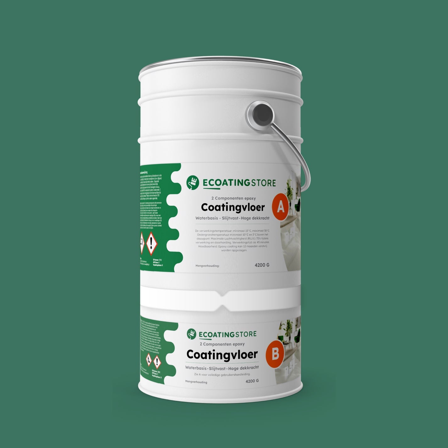 Pintura epoxi suelo garaje - RAL 6000