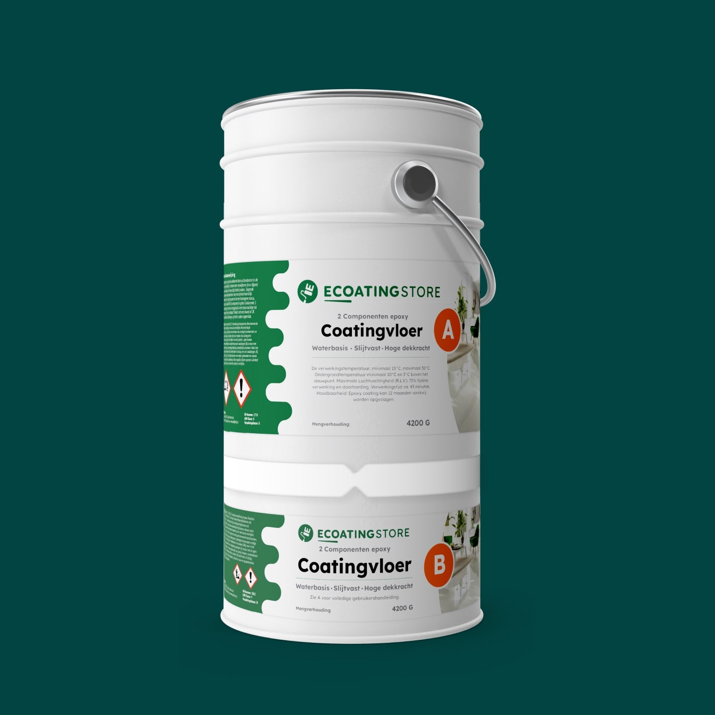 Pintura epoxi suelo garaje - RAL 6004