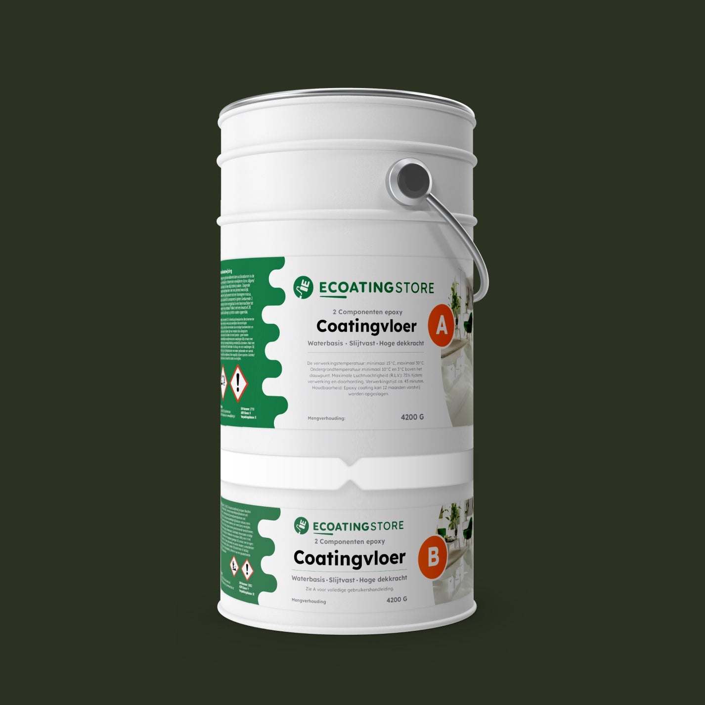 Pintura epoxi suelo garaje - RAL 6007