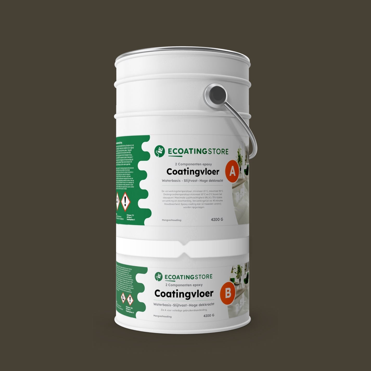 Pintura epoxi - RAL 6014