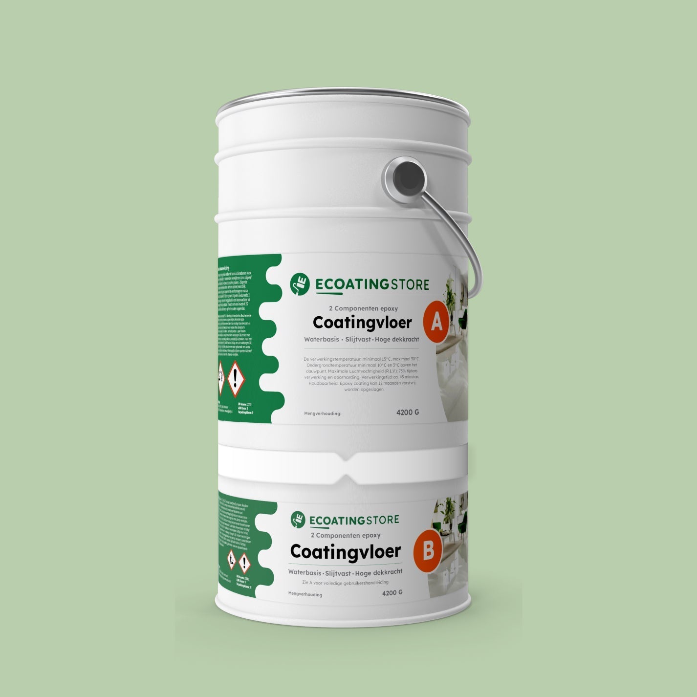 Pintura epoxi - RAL 6019