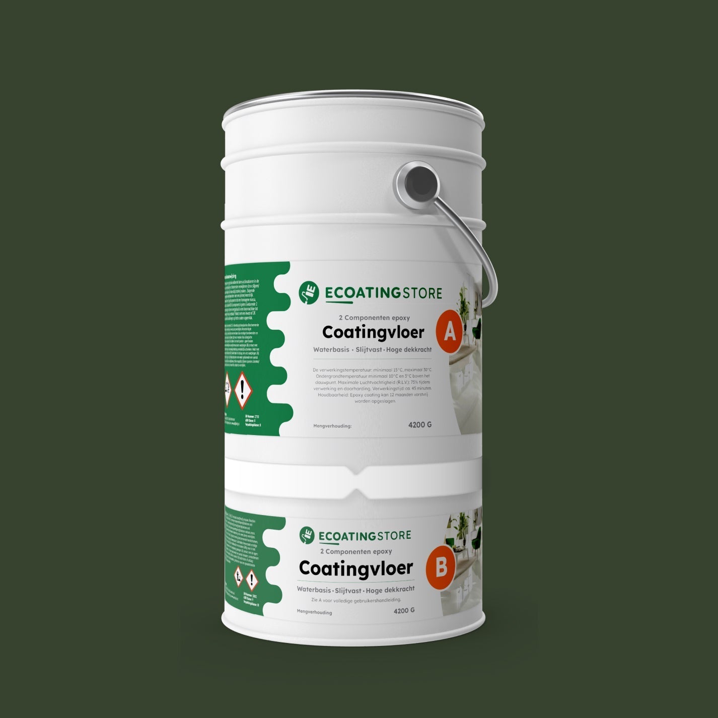 Pintura epoxi - RAL 6020