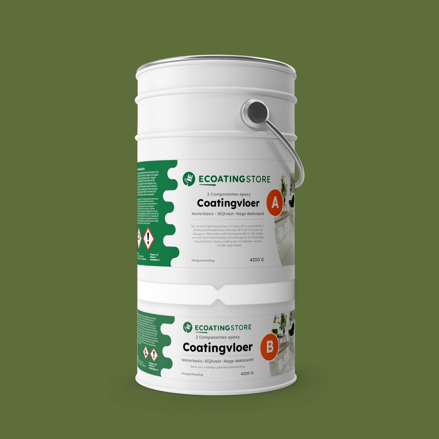 Pintura epoxi suelo garaje - RAL 6025