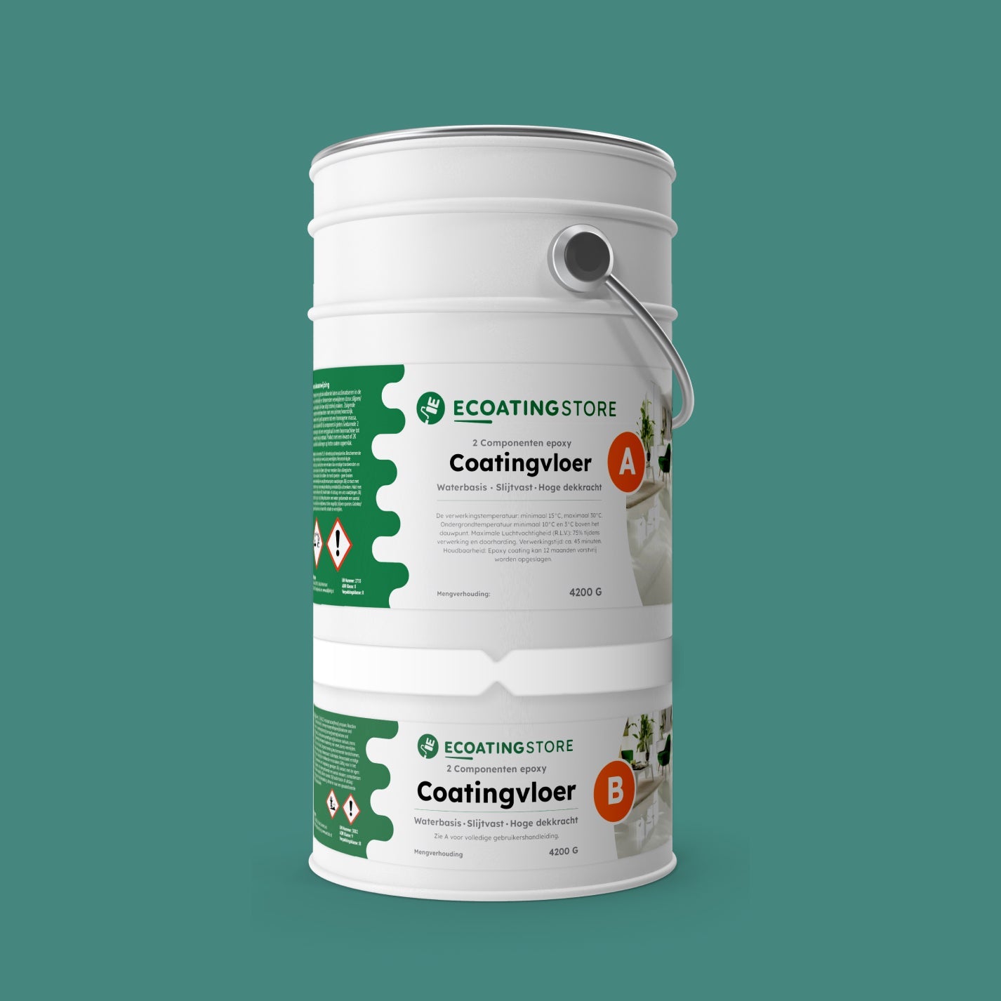 Pintura epoxi suelo garaje - RAL 6033