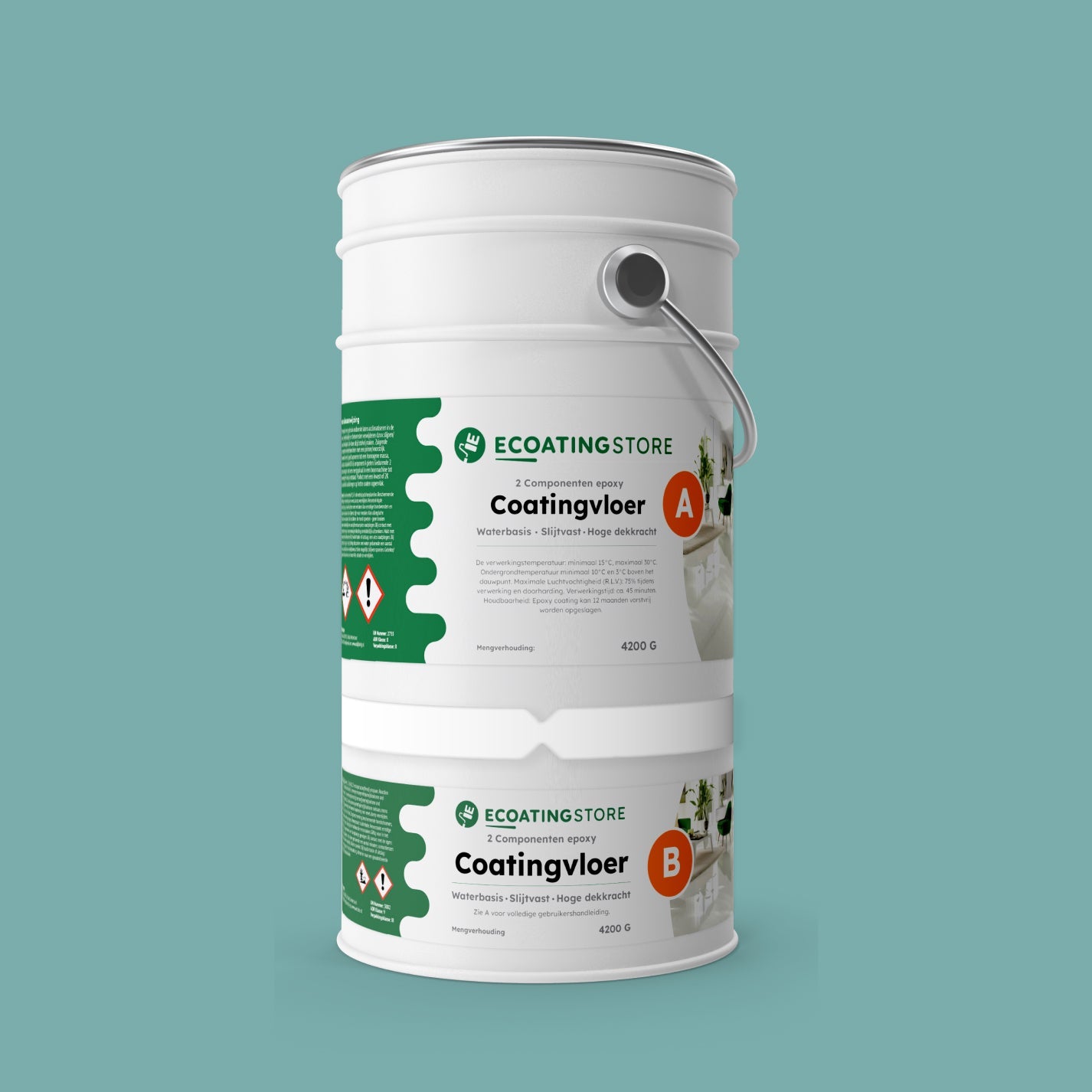 Pintura epoxi suelo garaje - RAL 6034