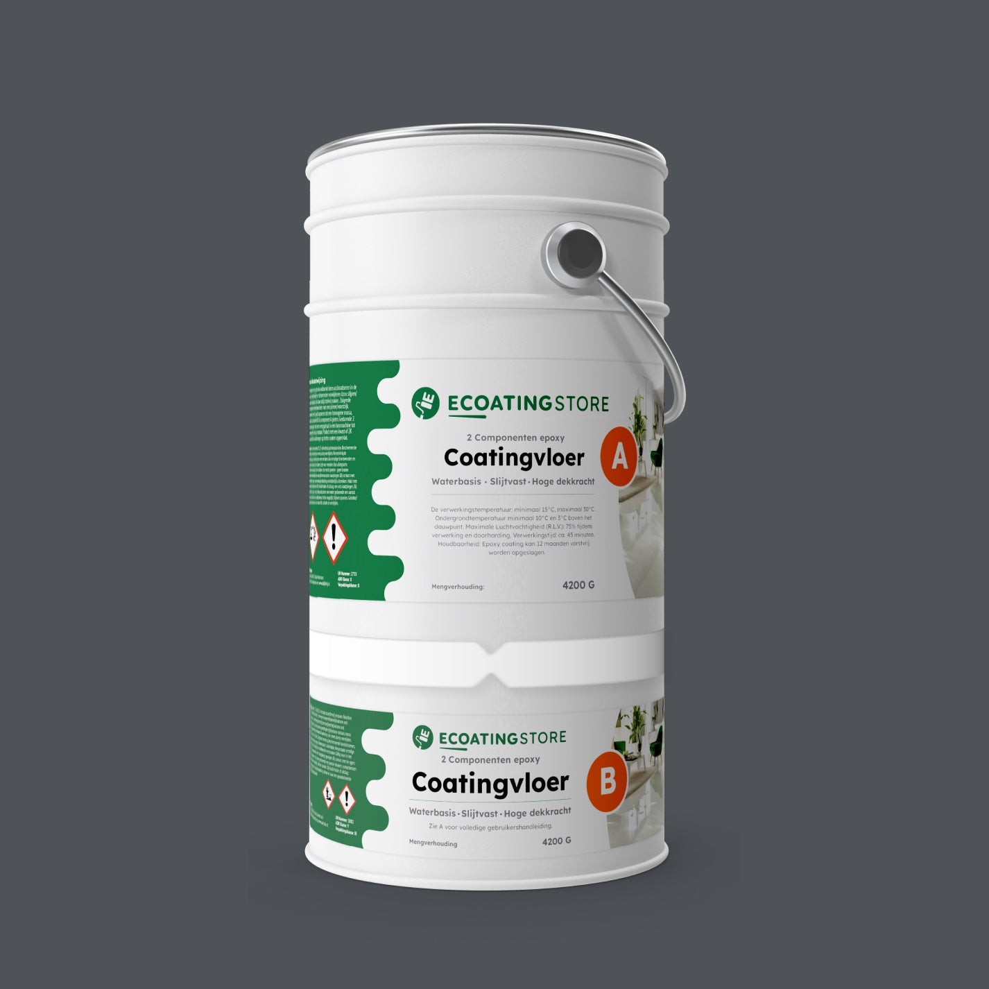 Pintura epoxi suelo garaje - RAL 7015