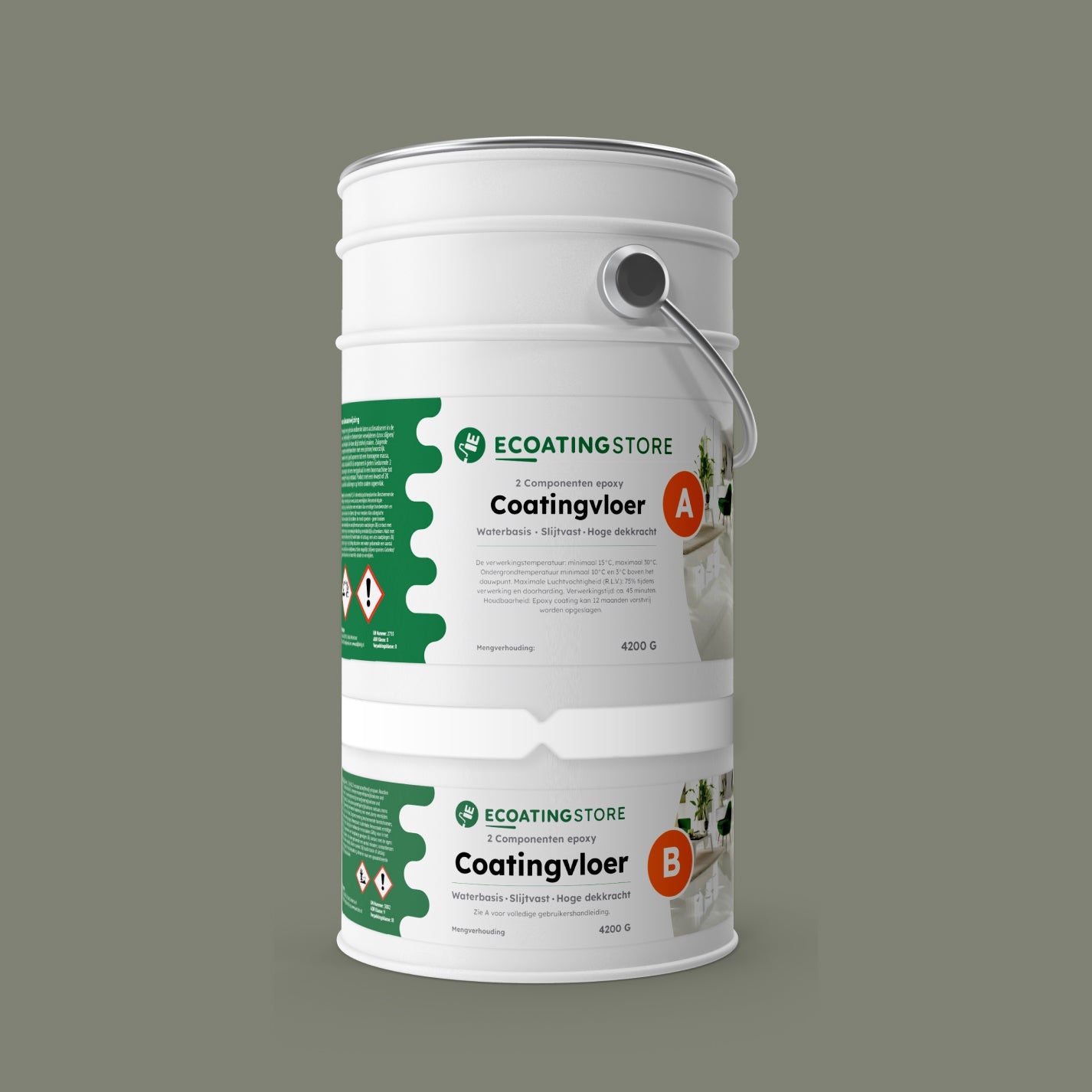 Pintura epoxi suelo garaje - RAL 7033