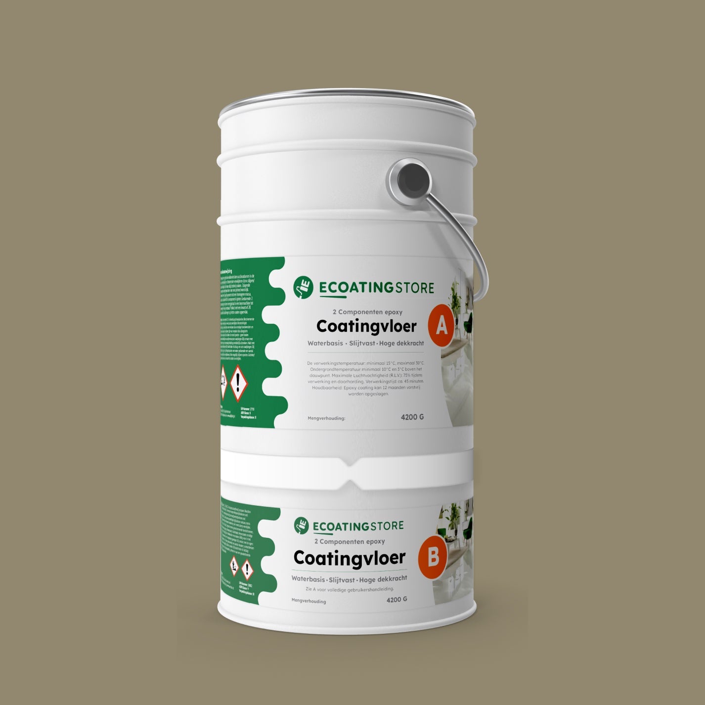 Pintura epoxi suelo garaje - RAL 7034