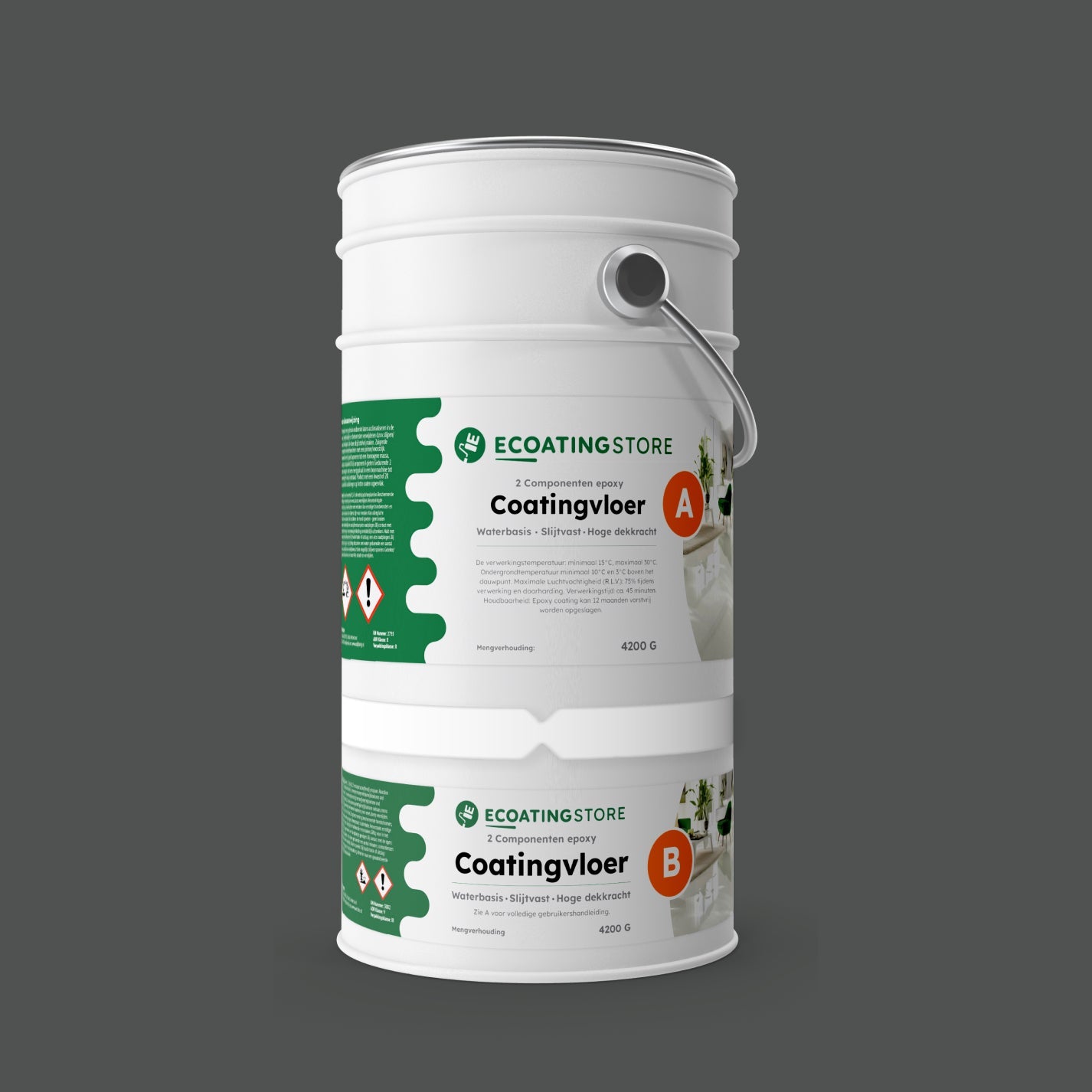 Pintura epoxi suelo garaje - RAL 7043