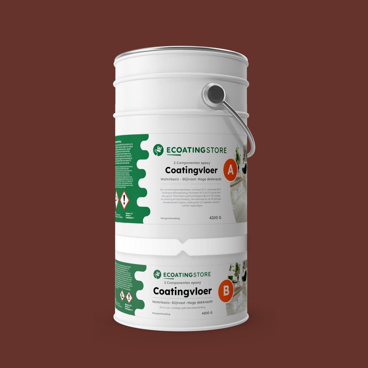 Pintura epoxi suelo garaje - RAL 8012