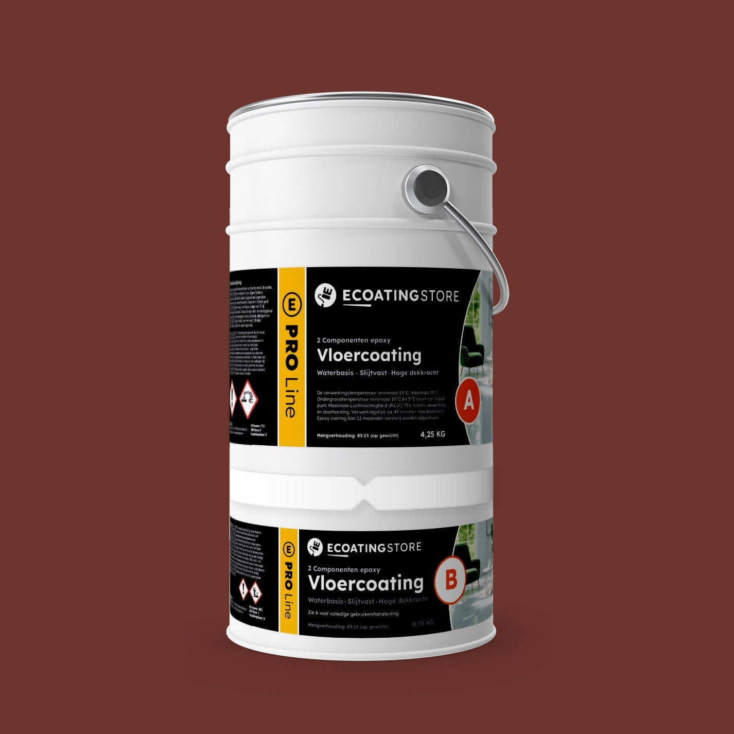 Pintura epoxi - RAL 3009