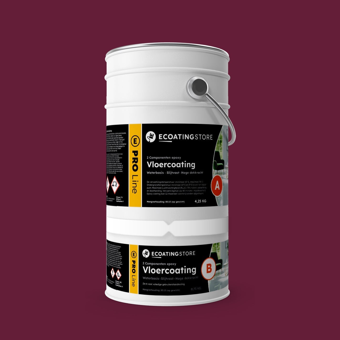 Pintura epoxi - RAL 4004