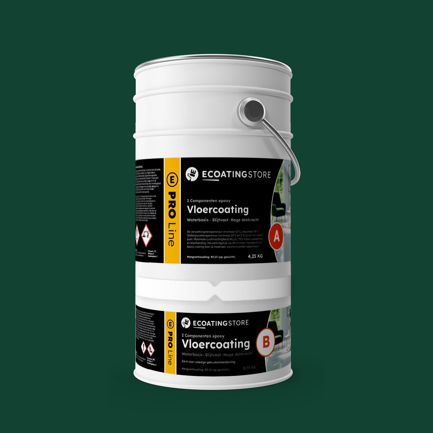 Pintura epoxi suelo garaje - RAL 6005