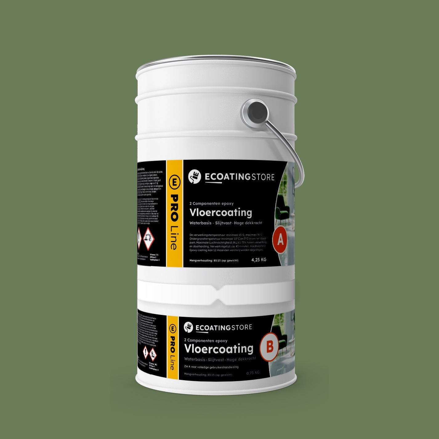 Pintura epoxi suelo garaje - RAL 6011