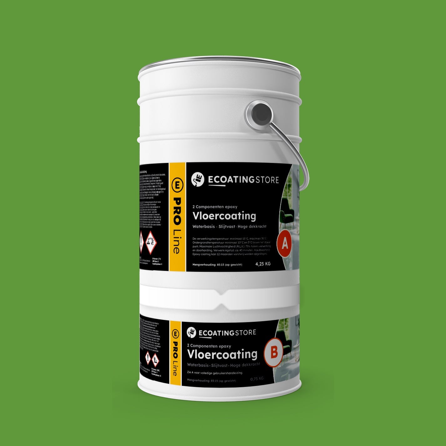 Pintura epoxi suelo garaje - RAL 6018