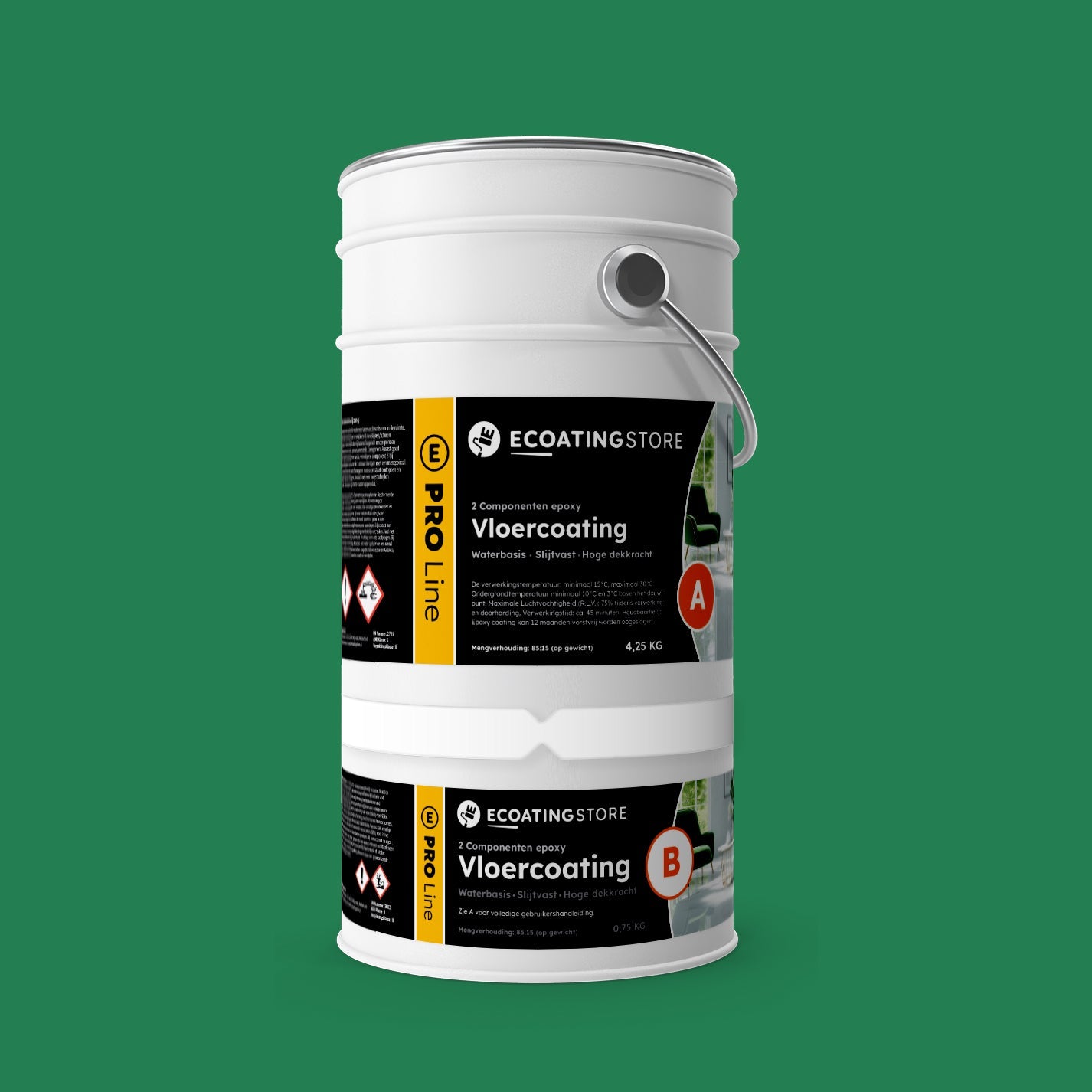 Pintura epoxi suelo garaje - RAL 6032