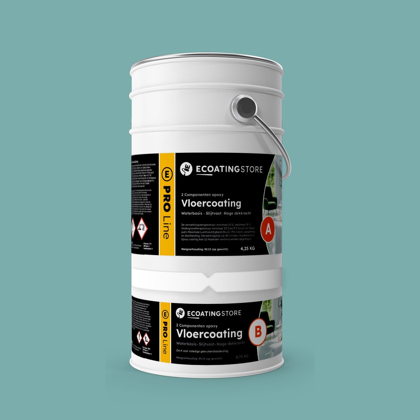 Pintura epoxi suelo garaje - RAL 6034