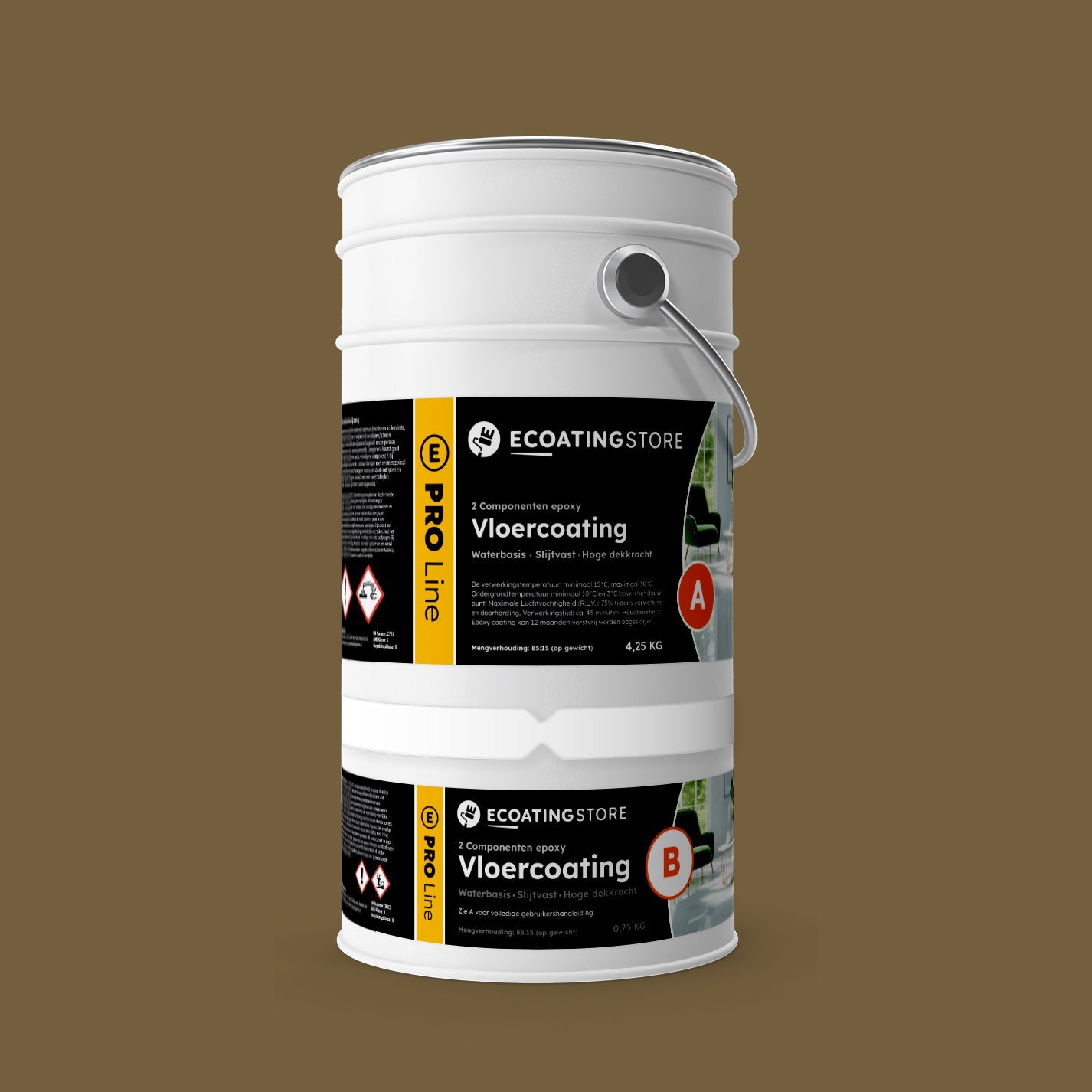 Pintura epoxi suelo garaje - RAL 7008