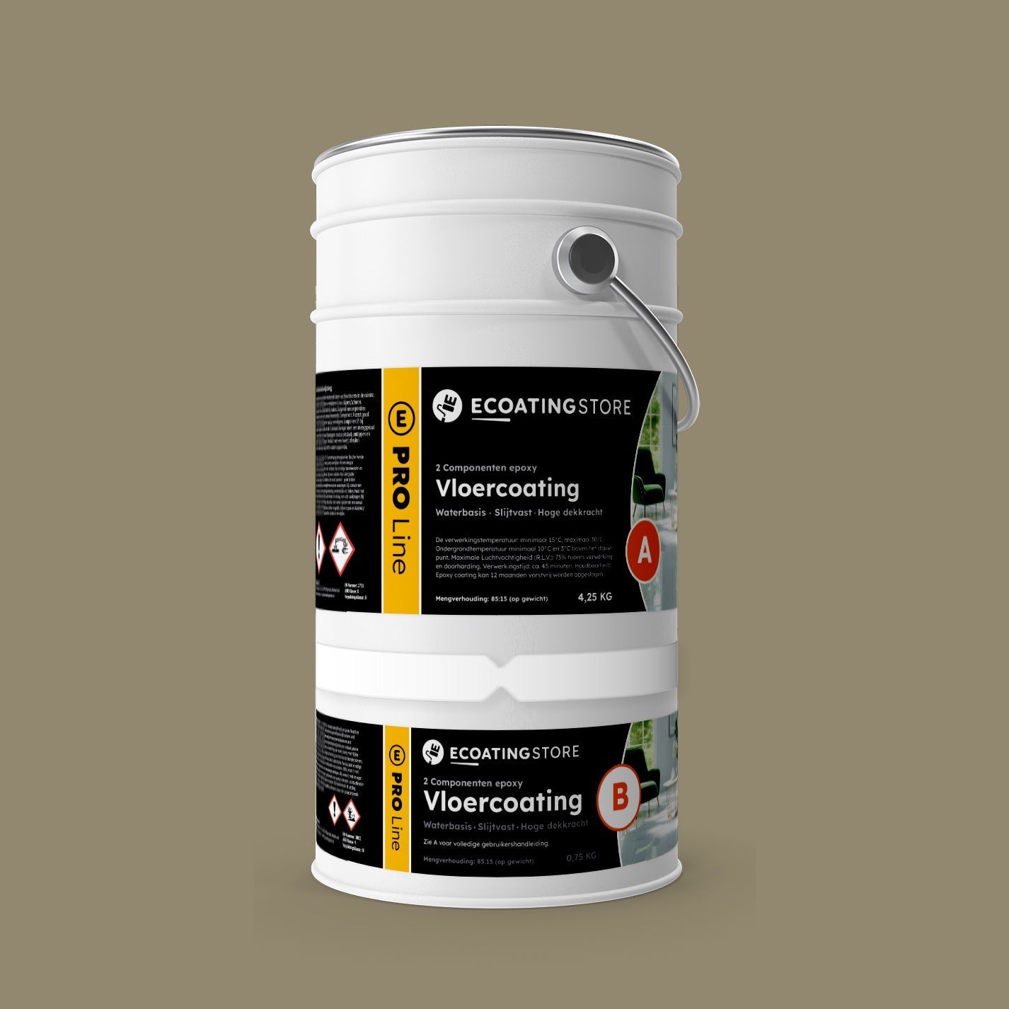 Pintura epoxi - RAL 7034