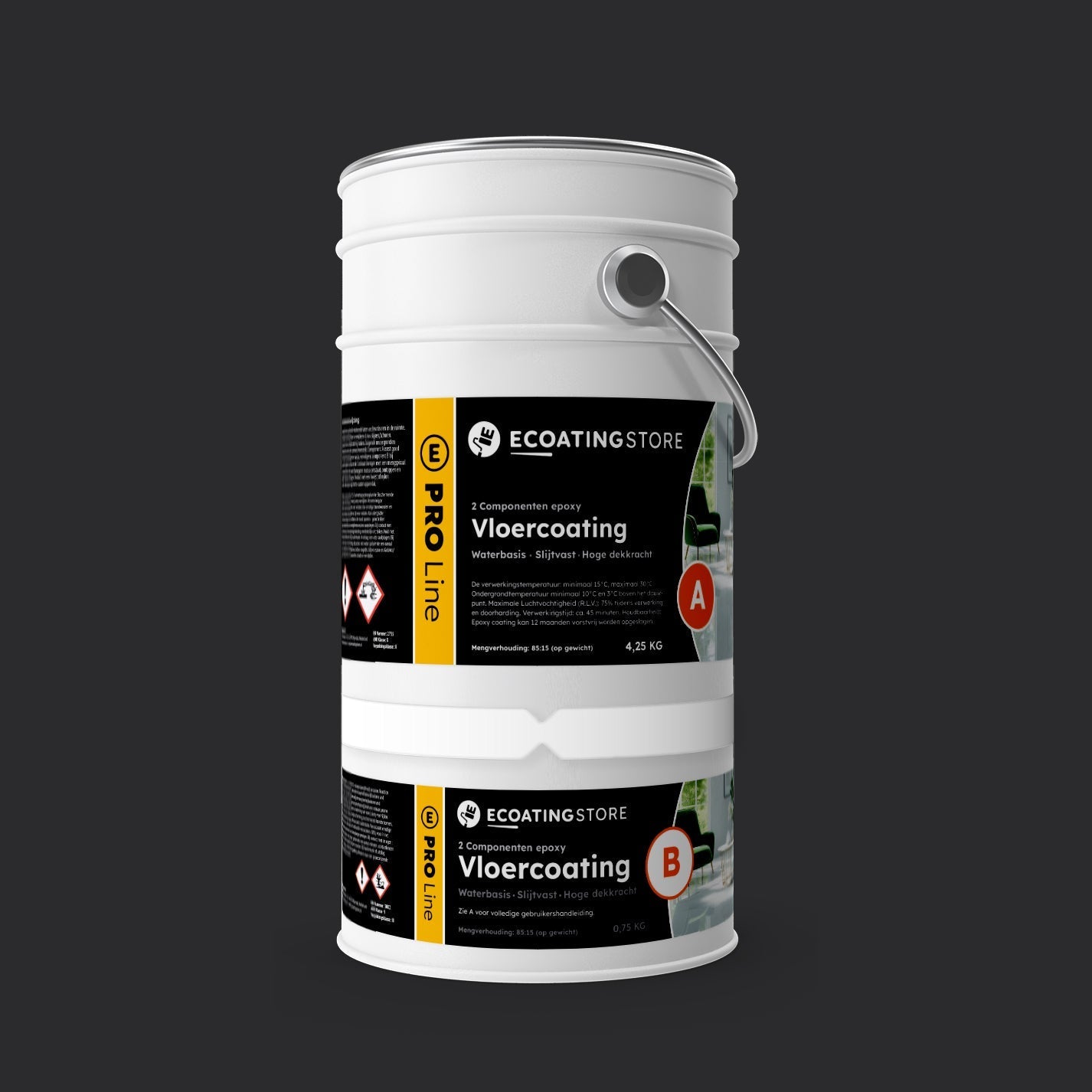 Pintura epoxi - RAL 9004