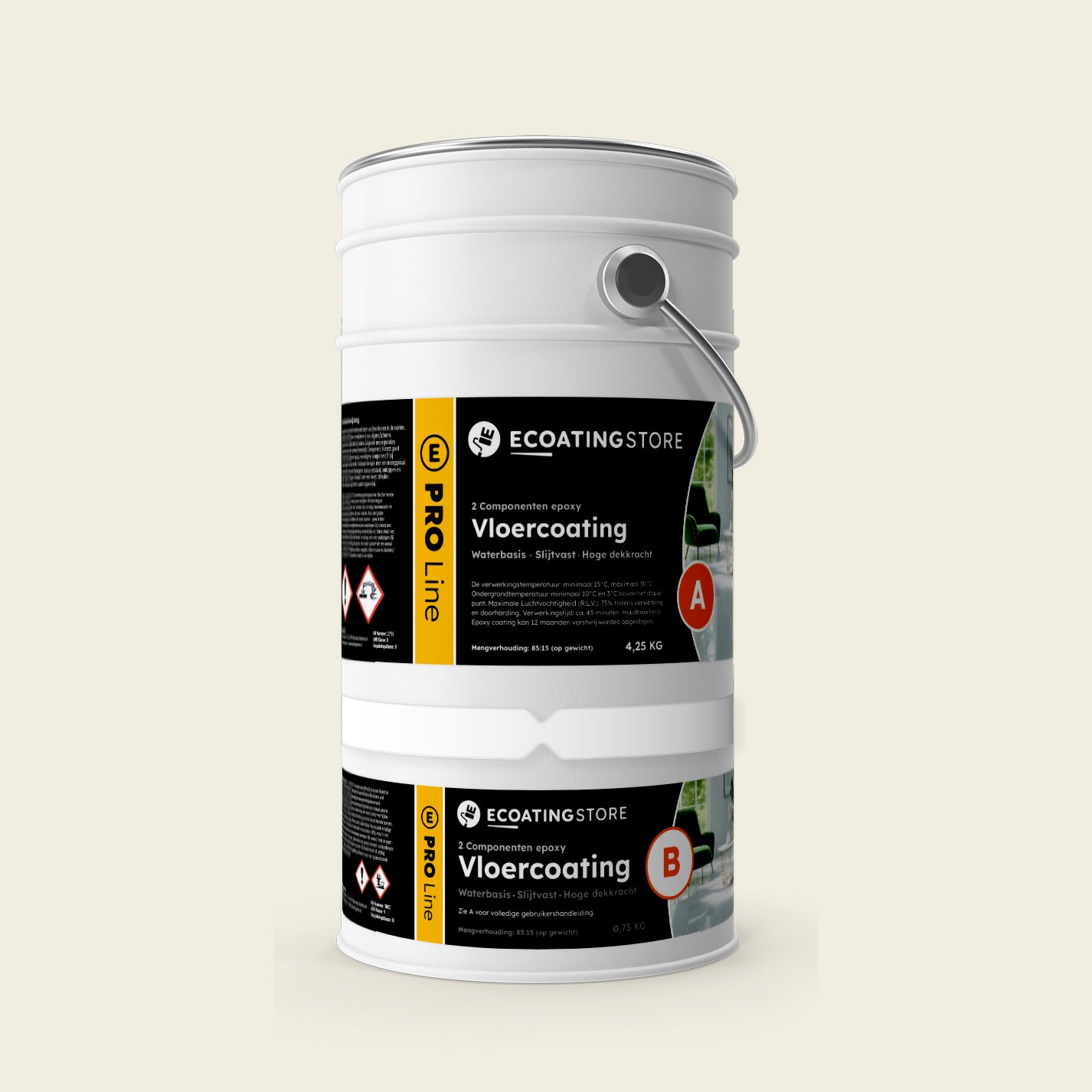 Revestimiento de suelo de garaje RAL 9010 Blanco puro